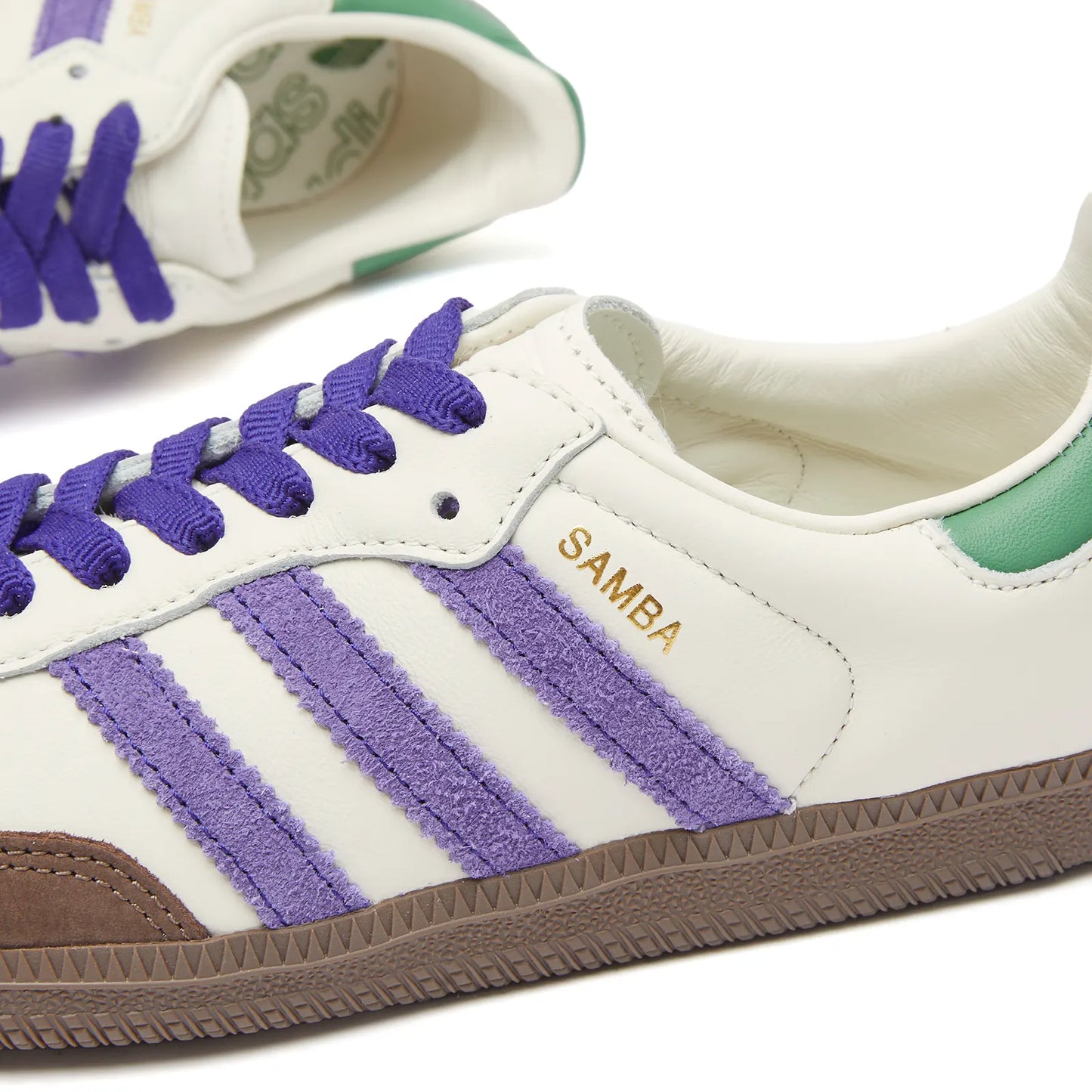 adidas Samba OG - Off White/Purple/Green - The Omocha Story