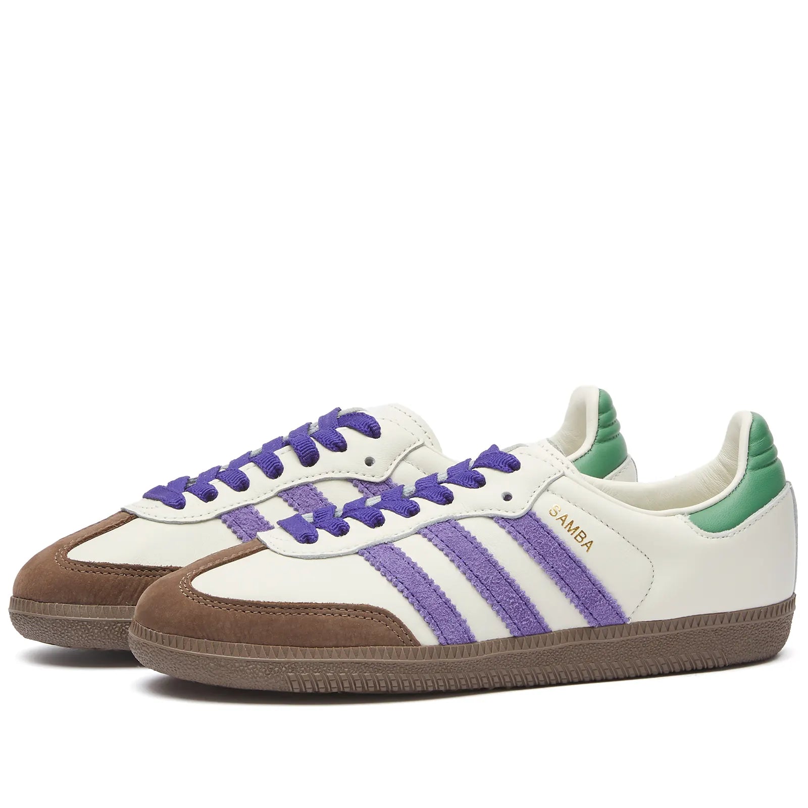 adidas Samba OG - Off White/Purple/Green - The Omocha Story