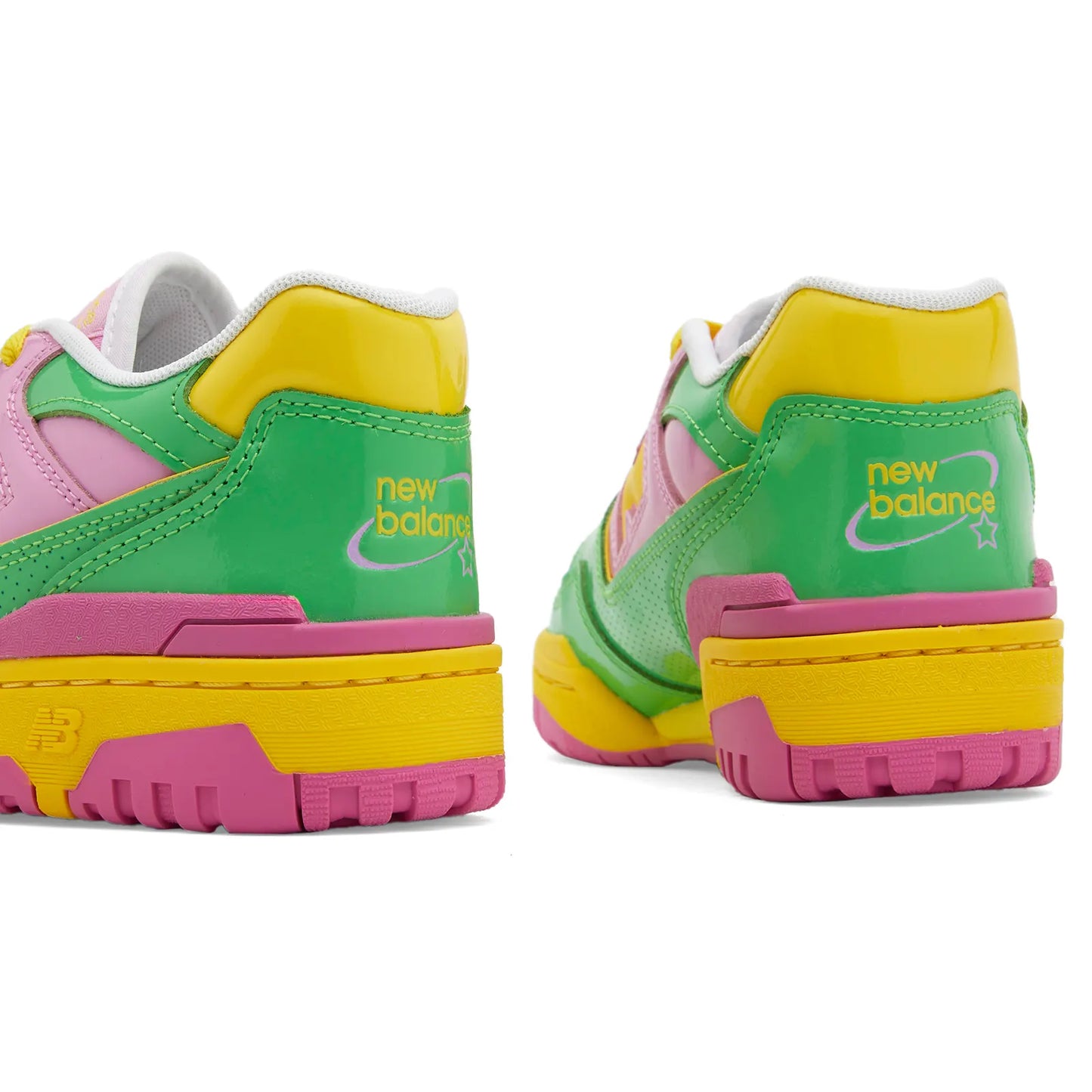 New Balance 550 Y2K Patent Leather Pack - Pink/Green - The Omocha Story